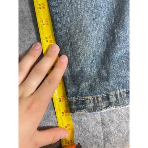 Vintage Levis Red Tab Carpenter Denim Jeans Mens 16R Relaxed Utility Work Blue - Picture 10 of 10